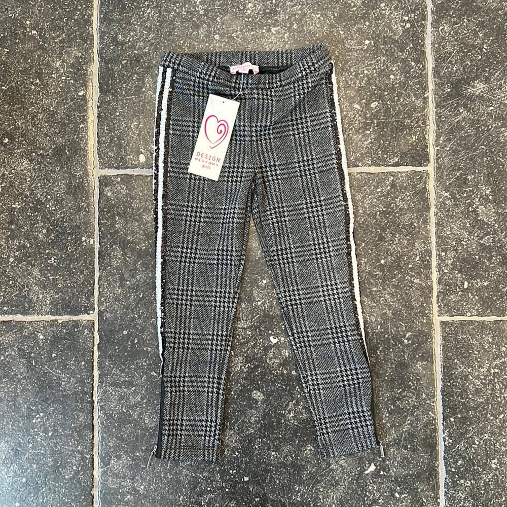 Girls Design History Sparkle Plaid Leggings